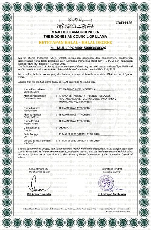 Sertifikat Halal MUI Diahrose 1