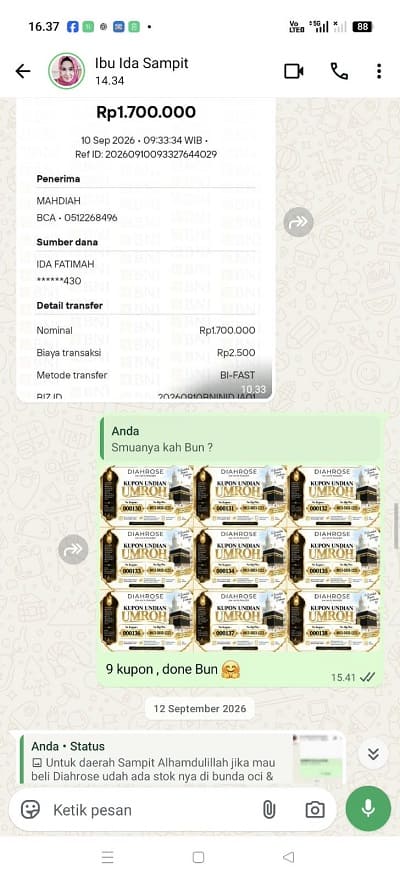 Testimoni Diahrose #72