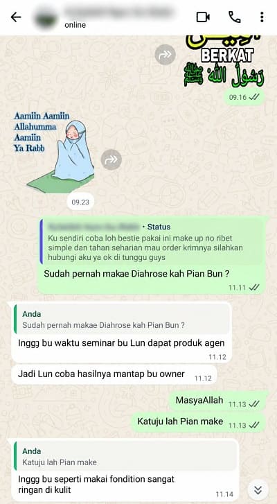 Testimoni Diahrose #73